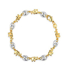 18k gold plated elephant bracelets (many different elephant options) (2 tone br1975-2t)