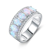 18k white gold plated oval-cut created fire opal amp; cubic zirconia ring (white gold,  8)