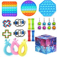 19 pcs Fidget Toys Anti Stress Toy Stretchy Strings Mesh Marble Relief Gift For Adults Children Sensory Antistress Relief Toys miniinthebox