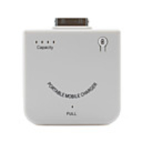 1900mAh High-quality Portable Power Station with 7 types plugs for iphone4(White)