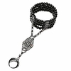 1920s flapper bracelet ring set roaring 20s the great gatsby austrian crystals imitation pearl bracelet accessory (black)