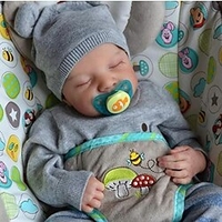 19inch (50CM)Reborn Doll Baby 100% Hand Paint Doll Finished Completed Doll Same As picture Levi with Genesis Paint Rooted Eyelashes 3D Skin miniinthebox