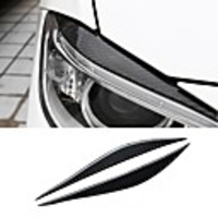 1Pair Carbon Fiber Car Sticker Headlight Eyebrows Front Headlamp Eyebrows Eyelids Trim Strip for BMW F30 320i 325i 316i 3 series