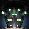 1pair Kid Adult LED Flashing Magic Glove Glow In The Dark Toys Light Up Finger Tip Lighting Toys for Children Novelty Party Toys