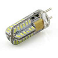 1pc 3W GY6.35 LED Bulb 12V AC / DC Silicone Boat Lamp 48 SMD 3014 Warm Cold White