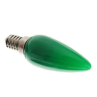 1pc 0.5 W LED Candle Lights 30 lm E14 C35 8 LED Beads Dip LED Decorative Green 100-240 V / RoHS
