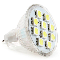 1pc 1 W LED Spotlight 50-80 lm MR11 MR11 10 LED Beads SMD 5050 Warm White Cold White Natural White 12 V