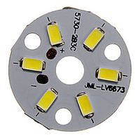 1PC 3W 300-350LM 6 x 5730 SMD LEDs Patch LED Light Source Board Cold White Light 6000-6500 K Aluminum Substrate (DC9-12V,  300mA) miniinthebox