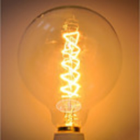 1pc 40 W E26 / E27 G125 Yellow Transparent Body Incandescent Vintage Edison Light Bulb 220-240 V