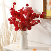 1pc 5 Fork Single Apple Leaf Emulation Apple Leaf Eucalyptus Leaf Bouquet Decoration Emulation Plant miniinthebox