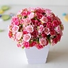 1Pc Artificial Plastic Flower 21 Diamond Rose 7 Fork Spring Small Rose Rose Bud Artificial Flower