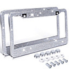 1pc Bling Crystal License Plate Frame Women Luxury Handcrafted Rhinestone Car Frame Plate with Ignition Button fit for U.S model