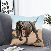 1pc Cushion Cover with Pillow Insert Double Print 38x38cm / 45x45cm Polyester 3D Dinosaur