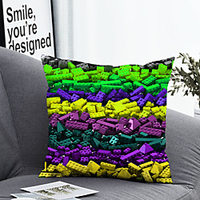 1pc Cushion Cover with Pillow Insert Double Print 38x38cm / 45x45cm Polyester