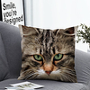 1pc Cushion Cover with Pillow Insert Double Print 38x38cm / 45x45cm Polyester Cat
