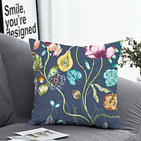1pc Cushion Cover with Pillow Insert Double Print 38x38cm / 45x45cm Polyester Floral