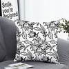 1pc Cushion Cover with Pillow Insert Double Print 38x38cm / 45x45cm Polyester Floral