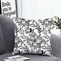 1pc Cushion Cover with Pillow Insert Double Print 38x38cm / 45x45cm Polyester Floral