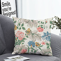1pc Cushion Cover with Pillow Insert Double Print 38x38cm / 45x45cm Polyester Floral