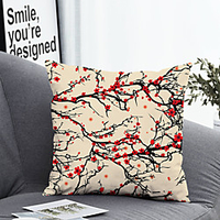 1pc Cushion Cover with Pillow Insert Double Print 38x38cm / 45x45cm Polyester Floral