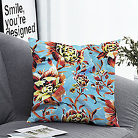 1pc Cushion Cover with Pillow Insert Double Print 38x38cm / 45x45cm Polyester Floral