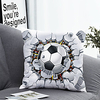 1pc Cushion Cover with Pillow Insert Double Print 38x38cm / 45x45cm Polyester Football