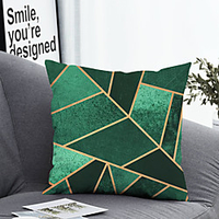 1pc Cushion Cover with Pillow Insert Double Print 38x38cm / 45x45cm Polyester Geometric