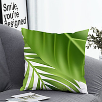1pc Cushion Cover with Pillow Insert Double Print 38x38cm / 45x45cm Polyester Leaf