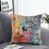 1pc Cushion Cover with Pillow Insert Double Print 38x38cm / 45x45cm Polyester Oil Painting Style