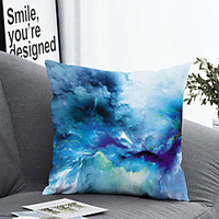 1pc Cushion Cover with Pillow Insert Double Print 38x38cm / 45x45cm Polyester Watercolor