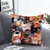 1pc Cushion Cover with Pillow Insert Double Print 38x38cm / 45x45cm Polyester World Cute Cats