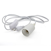 1pc EU Plug E27 Flexible Lamp Holder Extension Adapter Bulb Socket Base with Switch miniinthebox