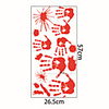 1Pc Halloween Festive Atmosphere Horrible Bloody Handprint DIY Wall Static Sticker Party Haunted Home Decoration
