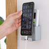 1PC Multifunction Phone Wall Holder Wall-Mounted Storage Rack Smartphone Hanging Cellphone Tablet Charging Remote Control Holder