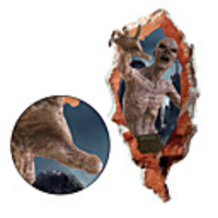 1Pc New Series of Halloween Horror Zombie Wall Stickers 3D Broken Wall Halloween Decoration Wall Stickers