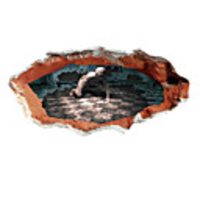 1Pc New Series Of Halloween Horror Zombie Wall Stickers 3D Broken Wall Halloween Decoration Wall Stickers