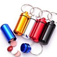 1PC Outdoor Aluminum Alloy Bottle Keychain Hanging Bottle Mini Waterproof Small Pot Emergency Pill Bottle Seal