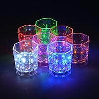 1pc Rainbow Flashing Light Up Wine Glasses with LED Glowing Lights Wine/Beer Cup for Nightclub Bar Birthday Party KTV Christmas 7 Colors 170ML miniinthebox