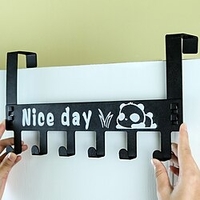 1pc Removable Door Back Hook Punch-free Hook Behind The Door 6 Hooks Clothes Coat Hat Storage Rack Wall-mounted Bedroom Organizer 2pcs 3pcs miniinthebox