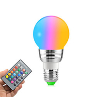 1pc RGB Colour Changing E27 E14 RGB LED Bulb LED Lamp Light Spot Bulb IR Remote Control Home living Room Party Decoration