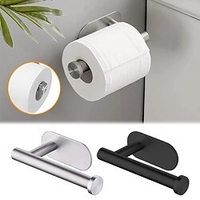 1pc Self Adhesive Toilet Paper Holder Wall Mount Punching-Free Stainless Steel Kitchen Towel Holder for Bathroom Kitchen miniinthebox