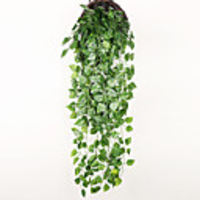 1Pc Simulation Fake Flower Rattan Ceiling Green Vine Engineering Decoration Rattan Top Cabinet Ceiling Dining Room Living Room Decoration Flower Green Plant