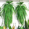 1Pc Simulation Green Plant Wall Hanging Big Persian Grass Persian Iron Tree Moss Plant Fake Mosaic Decoration Accessories Green Flowers And Plant
