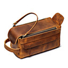1pc Travel Organizer Cosmetic Bag Travel Toiletry Bag Large Capacity Multi layer Travel Storage Durable Classic Genuine Leather Portable Foldable Luggage