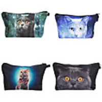 1pc Travel Organizer Cosmetic Bag Travel Toiletry Bag Large Capacity Waterproof Travel Storage Durable Cat Polyester Portable Foldable Luggage