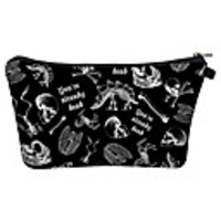 1pc Travel Organizer Cosmetic Bag Travel Toiletry Bag Large Capacity Waterproof Travel Storage Durable Halloween Skull Polyester Portable Foldable Luggage