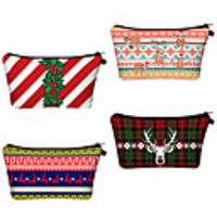 1pc Travel Organizer Cosmetic Bag Travel Toiletry Bag Large Capacity Waterproof Travel Storage Durable Merry Christmas Polyester Portable Foldable Luggage