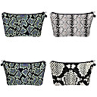 1pc Travel Organizer Cosmetic Bag Travel Toiletry Bag Large Capacity Waterproof Travel Storage Durable Snake Print Polyester Portable Foldable Luggage