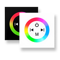 1PC Wall-Mounted Touch Panel RGB Dimmer DC12-24V Full Color Controller for LED Strip Lighting miniinthebox
