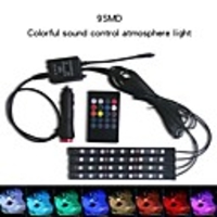 1Pcs Car RGB LED DRL Strip Light Car Floor Decorative Flexible LED Strip Atmosphere Lights Remote Controller Led Interior Lamp